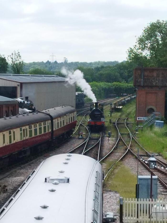 Locomotive reversing at Sheffield Park